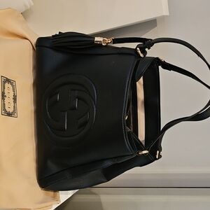 Gucci Black Leather Shoulder Bag